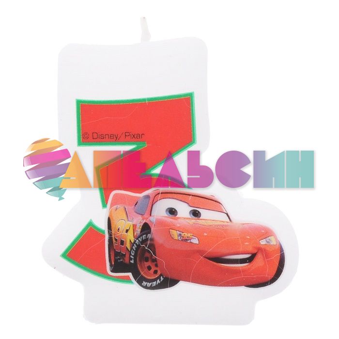 Свеча для торта Тачки Disney 3 1502-2787-СТОК