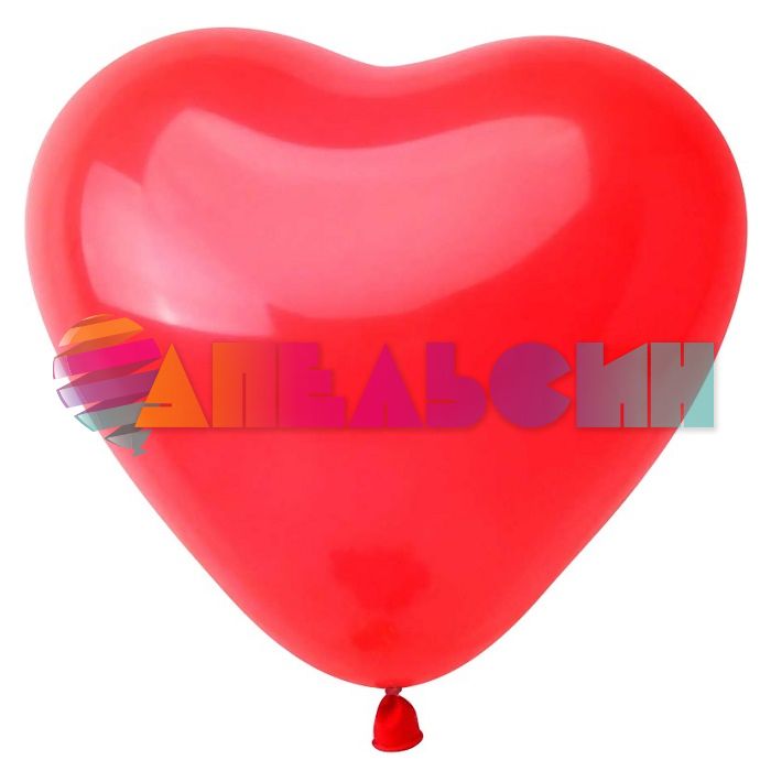 Шар сердце Д10"/25см Красный 100шт/уп (Китай) пастель 610302