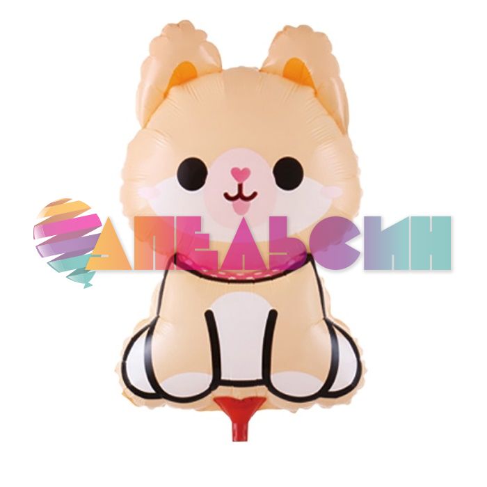 Мини фигура Щенок бежевый Е13"/33см (Китай) с клапаном на палочке 1206-1545