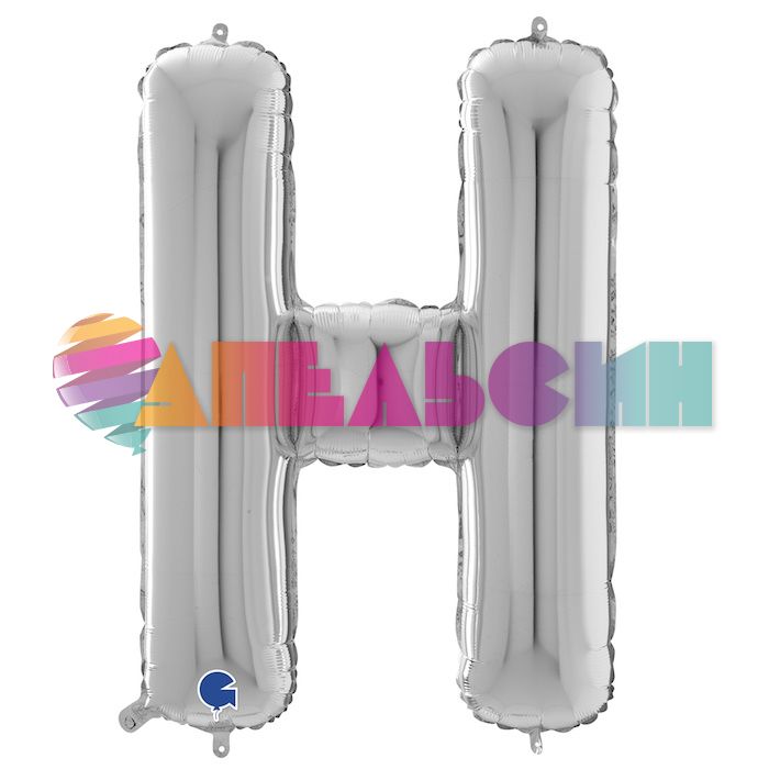 Шар буква G26"/66см Серебро Н (Италия) 1207-3773