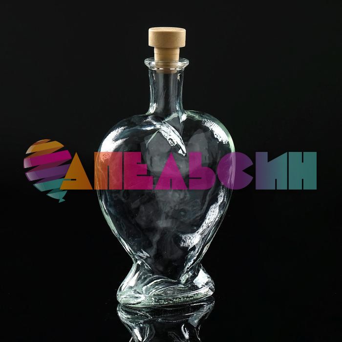 Бутылка Сердце 500мл 12х21х6см 3519721