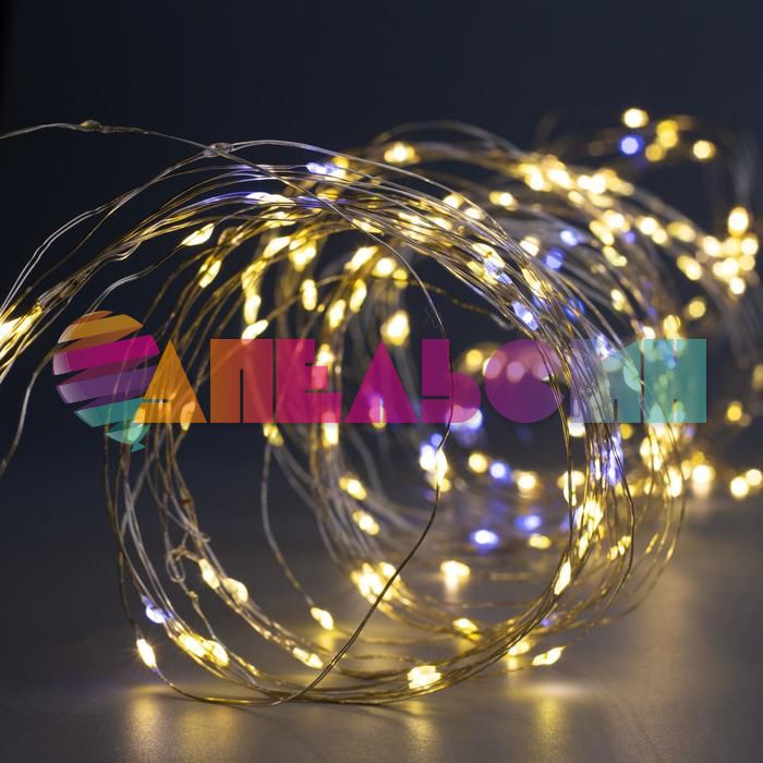 ЭГ занавес 2,8х3м Белый дневной свет 300л LED мерцание USB 6074030