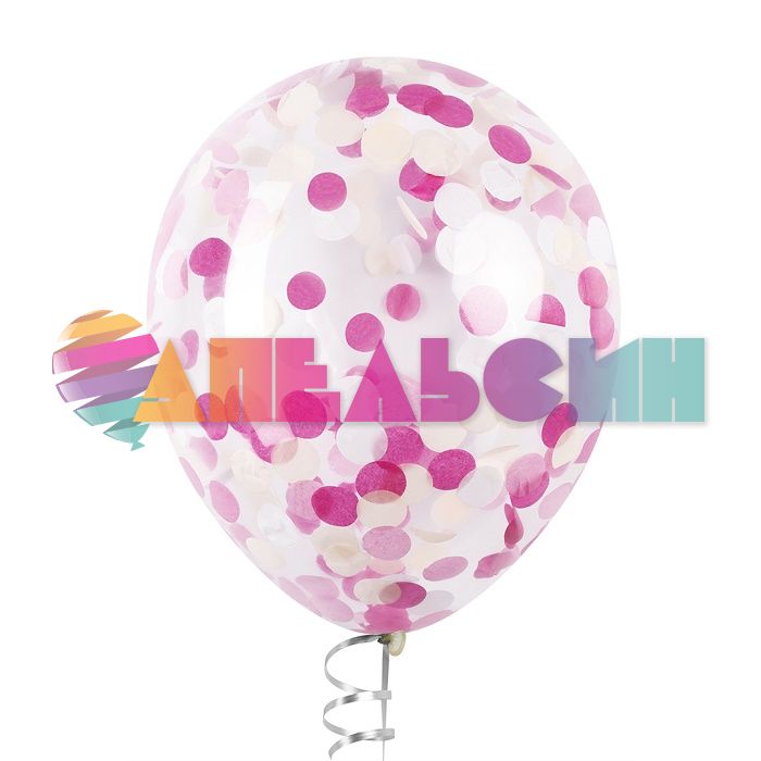 Конфетти Розовый МИКС круг 2,5см тишью 50гр 6014345