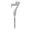 Топпер Серебро корона цифра 7 7х18см акрил 6231657