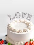 Топпер LOVE жемчужный белый 12х18см 4шт/уп 9803707