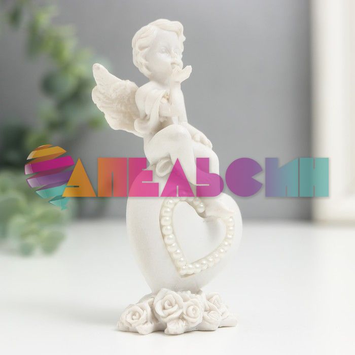 Фигурка Ангел на сердце МИКС 3х5х9см полистоун 742907