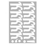 Наклейка буква Белый К 08см 10шт/лист 1968-08-бел-К