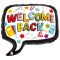 Шар фигура Стикер Welcome back B28"/71см (США) 25309