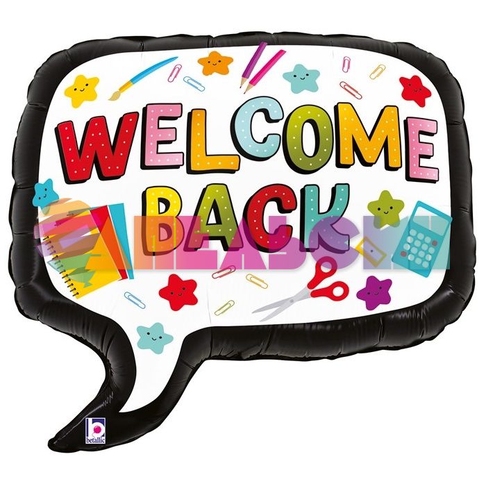 Шар фигура Стикер Welcome back B28"/71см (США) 25309