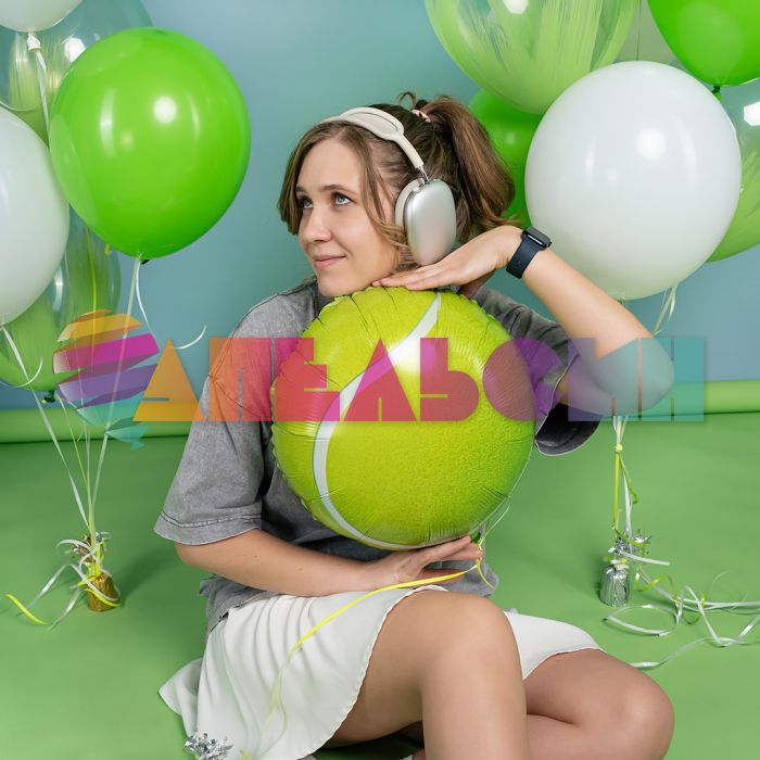 Шар фольга Теннисный мяч FL18"/46см (Китай) 26276