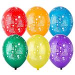 Шар латекс С ДР Шары ассорти 14"/35см 25шт/уп (Бельгия) кристалл 1103-0200