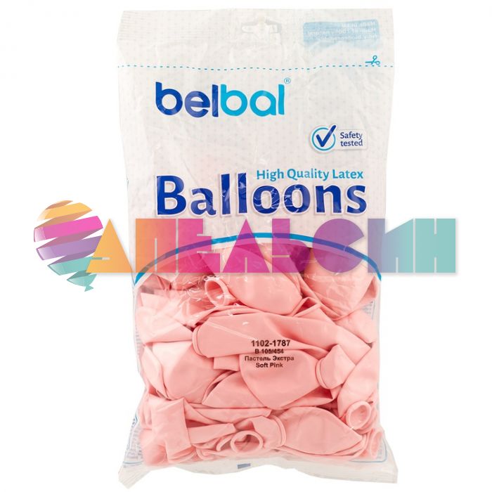 Шар пастель Розовый В105/36см (454) Soft Pink 50шт/уп (Бельгия) 1102-1787