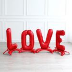 Надпись из шаров LOVE красный на подставке FL32"/81см (Китай) 195120