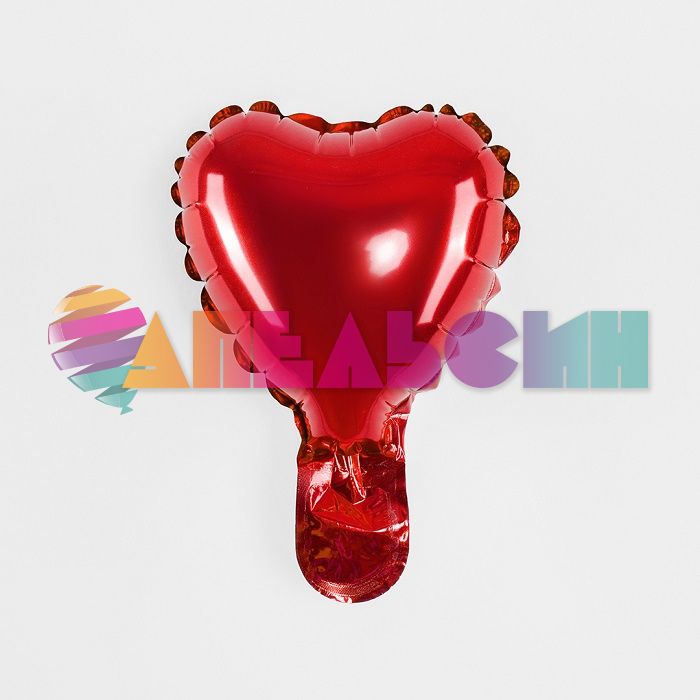 Шар сердце Красный FL05"/13см (Китай) 27228