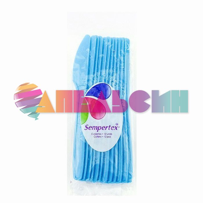 Нож Бирюза карибская 12шт/уп пластик 227038