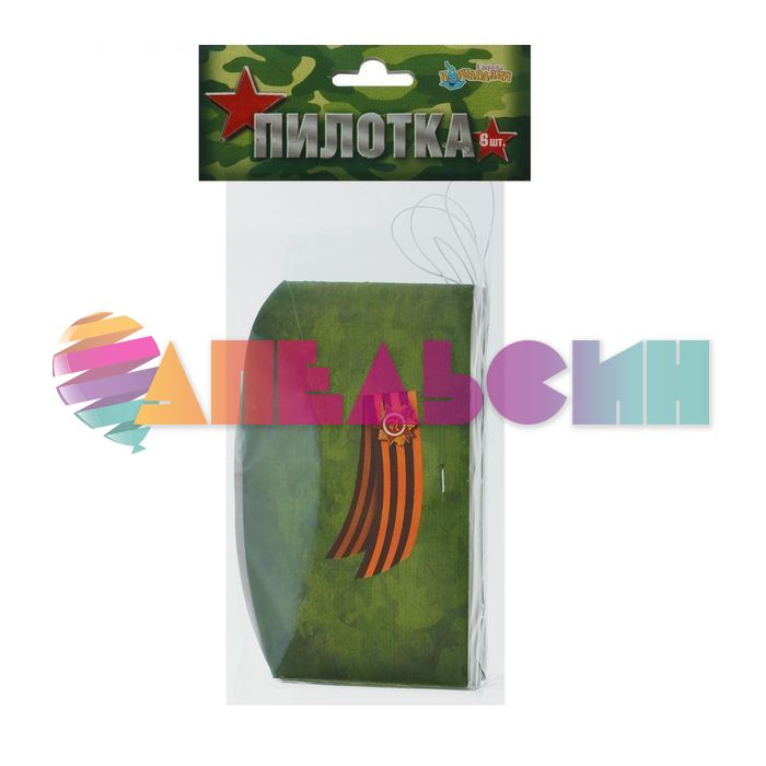 Пилотка Камуфляж Георгиевская лента 6шт/уп картон 2047148