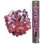 Хлопушка Розовый Pink HEARTS 30см фольга 823124