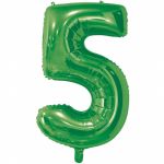 Шар цифра Зеленый Е26"/66см 5 Green (Китай) 1207-4883