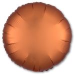 Шар круг Оранжевый A18"/46см Amber (США) сатин 1204-0733