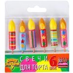 Свеча для торта Свеча МИКС 6шт/уп 1502-0846
