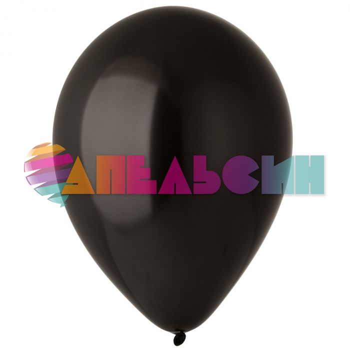 Шар металлик Черный Э12"/30см (598) Jet Black 50шт/уп (Малайзия) перламутр 1102-1667