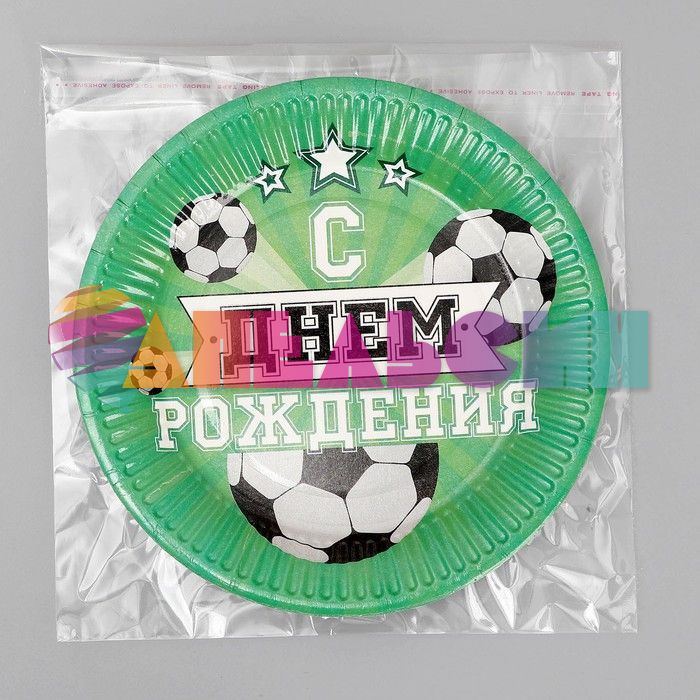 Тарелка С ДР Футбол 18см 10шт/уп картон 3421668