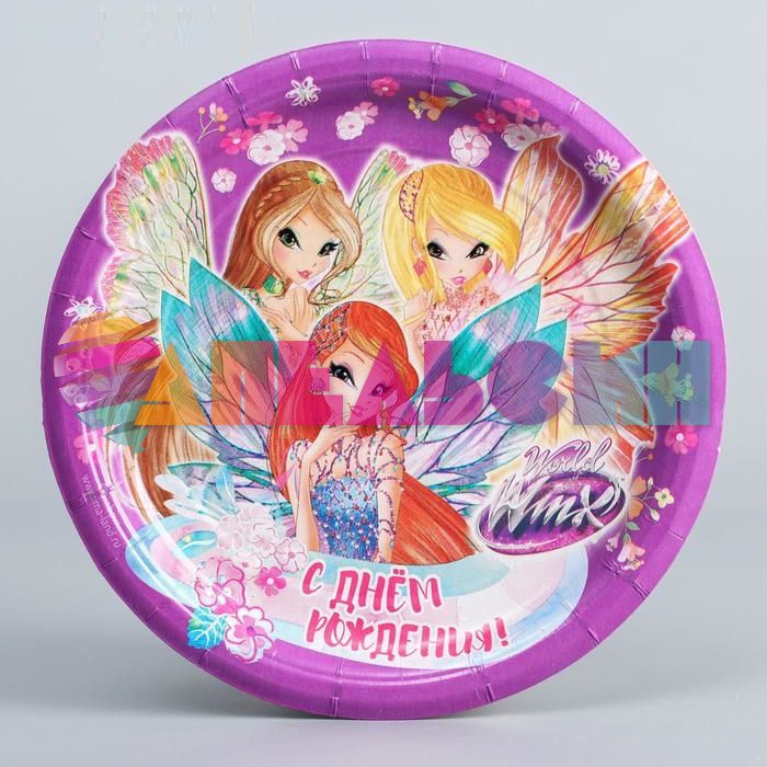 Тарелка Феи Винкс/ Winx С ДР 18см 10шт/уп картон 2873053