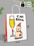 Пакет С НГ ЁПТА 21х27х11см крафт 10576082