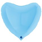 Шар сердце Голубой G36"/91см макарунс Matte Blue (Италия) 1204-0891 360M00B