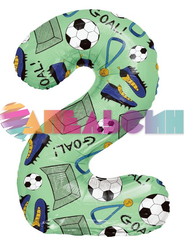 Шар цифра Футбол FL34"/86см GOAL 2 (Китай) 27742