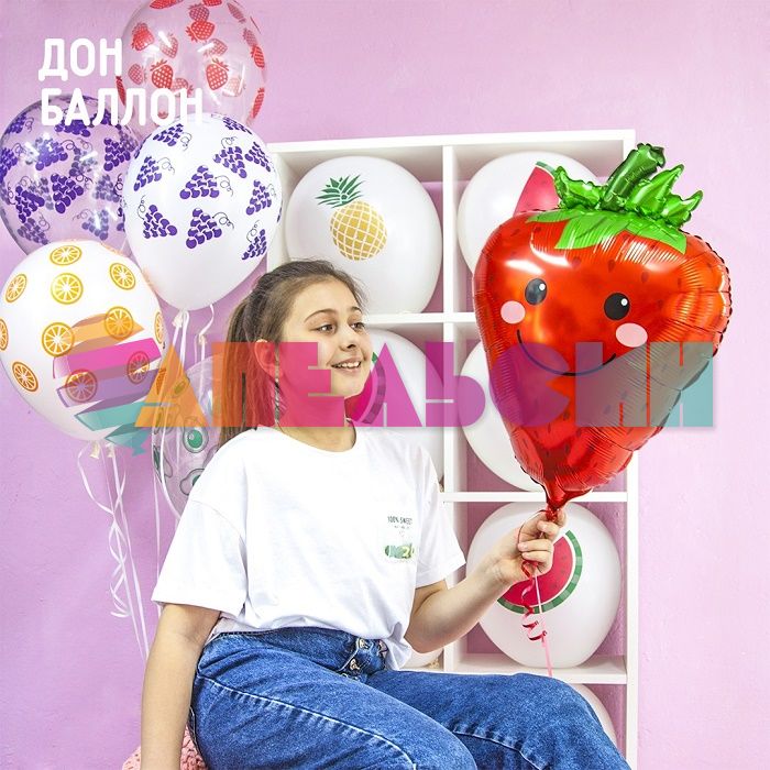 Шар латекс Ананас 12"/30см 50шт/уп (Колумбия) пастель 150246