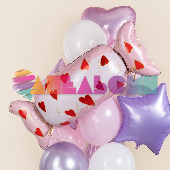 Шар фигура Конфета сердечная FL41"/104см (Китай) 26674