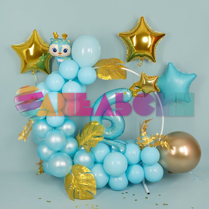 Шар пастель Голубой 512/12"/30см (S03) Sky Blue Небесный 100шт/уп (Китай) 512-12S03