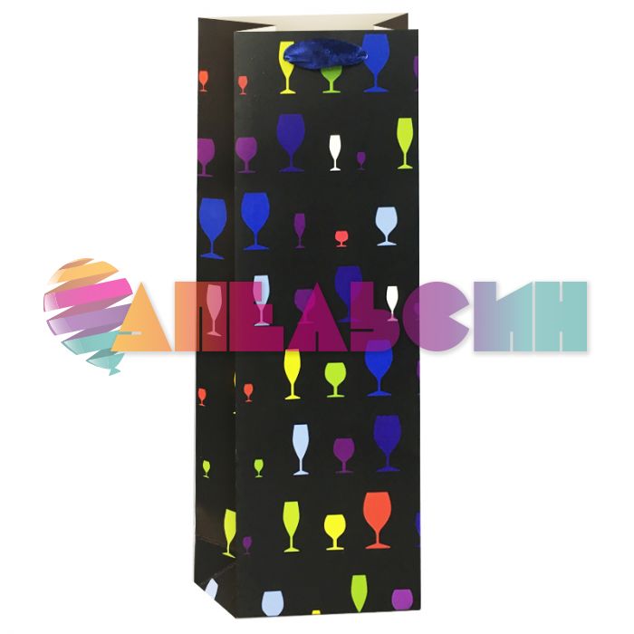 Пакет для бутылки Рюмки 13х36см WK-G-061