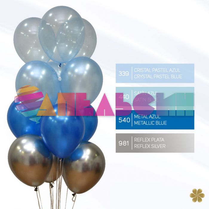 Шар металлик Голубой S12"/30см (440) Blue 50шт/уп (Колумбия) 236469
