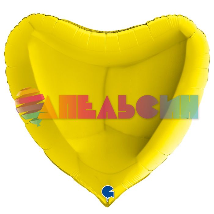 Шар сердце Золото G09"/23см (Италия) 09019Y