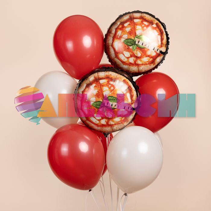 Шар фольга Пицца FL18"/46см круг (Китай) 27777