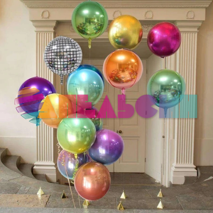Шар сфера Оранжевый FL24"/61см градиент (Китай) 550020