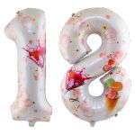 Шар цифра 18 Совершеннолетие Macaron Е40"/102см 2шт/уп (Китай) 1207-3586-СТОК
