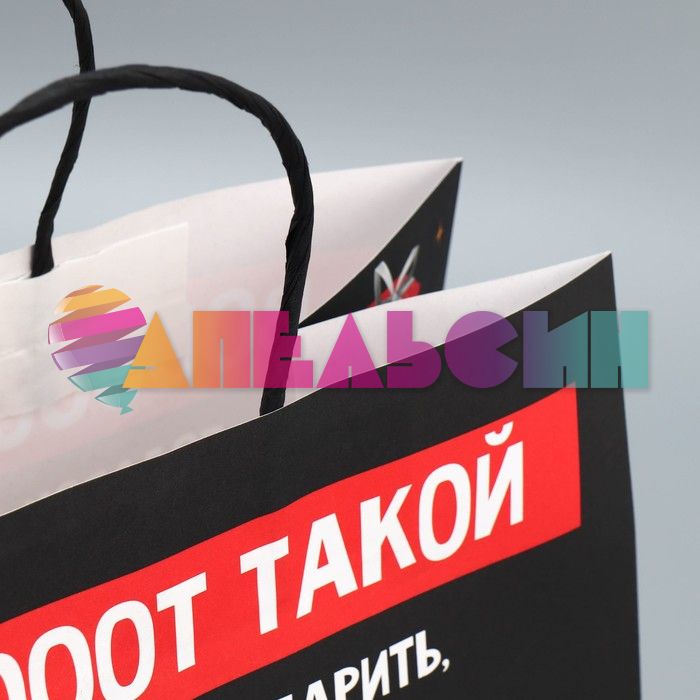 Пакет Вооооооот такой подарок хотел подарить 28х32х15см крафт 9524139