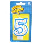 Свеча для торта Конфетти 5 1502-0145
