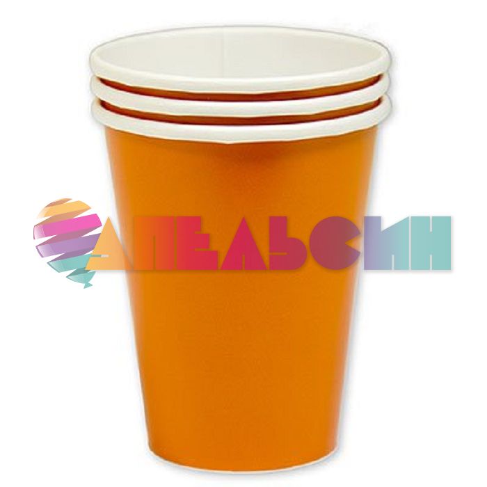 Стакан Оранжевый Orange Peel 266мл 8шт/уп картон 1502-1098