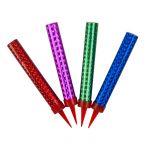 Фонтан в торт Ассорти 10см 30сек 4шт/уп цветное пламя JFTS10-30C/4