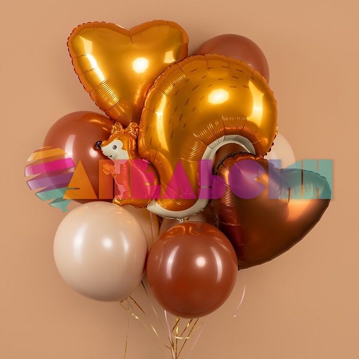 Шар сердце Коричневый AG19"/48см Терракота Бохо (Россия) 228089
