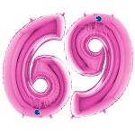Шар цифра Розовый G40"/102см 6/9 (Италия) 1207-2184