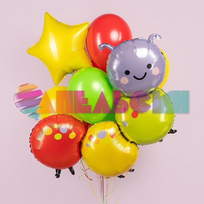 Шар фигура Гусеница яркая G39"/99см (Италия) 25391