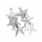 Игрушка на елку Звезды серебро МИКС 6,7см 6шт/уп пластик 191109