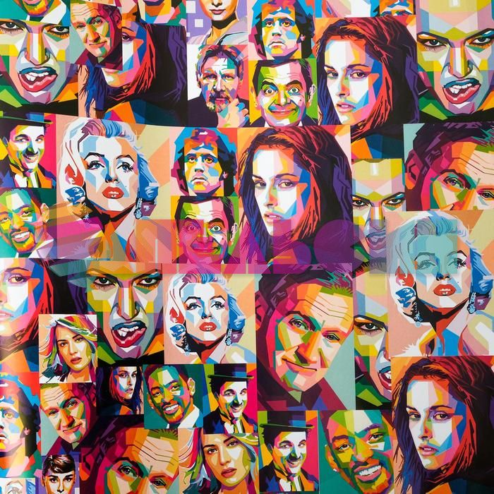 Бумага Pop-art Актеры 50х70см 5л/рул глянец 6783158-5