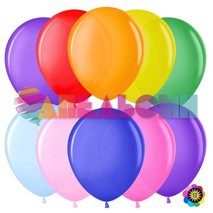 Шар пастель Ассорти VV12"/30см лайт 50шт/уп (Малайзия) 711020-50