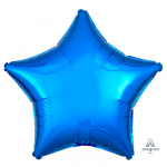 Шар звезда Синий A19"/49см Blue (США) металлик 1204-0045